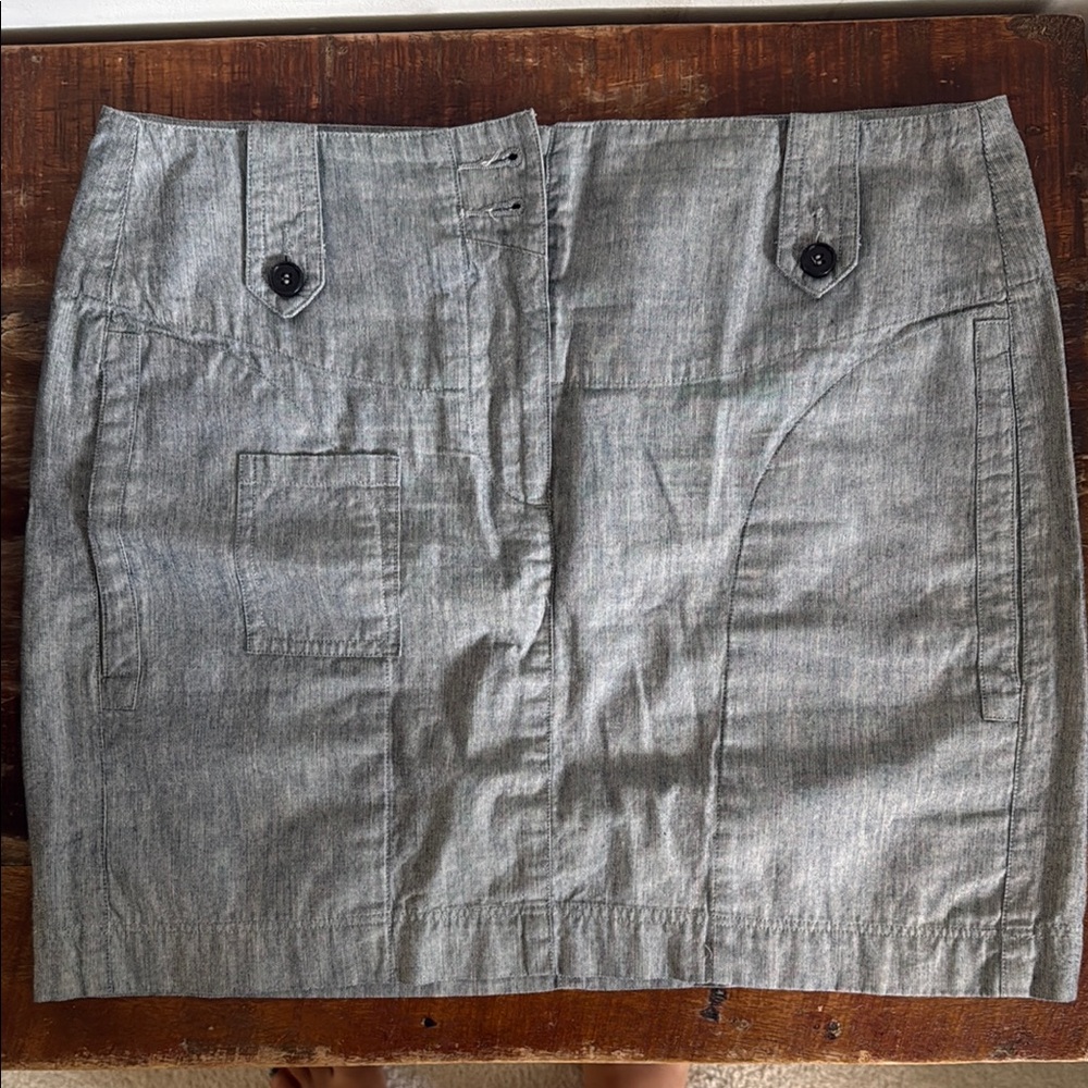 Theory Gray Mini Pencil Skirt Casual